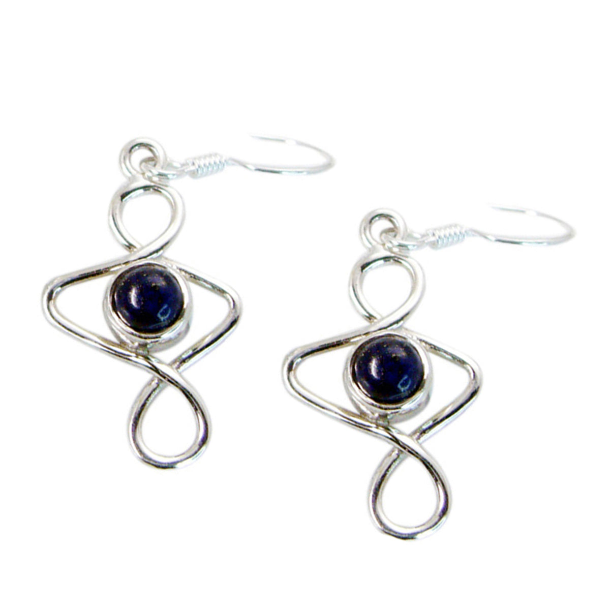 Joaquina Blue Solitaire Earrings for Everyday Glam Lapis Lazuli Blue Dangle