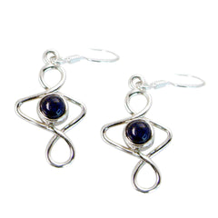 Joaquina Blue Solitaire Earrings for Everyday Glam Lapis Lazuli Blue Dangle