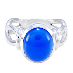 Aaliyah Graceful Blue Solitaire Ring