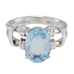 Ellie Rope-Wire Blue Solitaire Ring