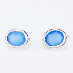 Ying Blue Solitaire Stud Earrings for Everyday Glam
