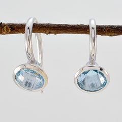 Andrea Blue Solitaire Stud Earrings for Everyday Glam