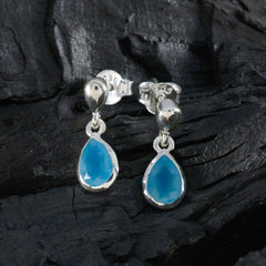 Zoey Blue Solitaire Stud Earrings for Everyday Glam
