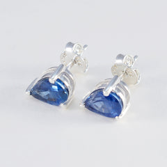 Seo-yeon Blue Solitaire Stud Earrings for Everyday Glam