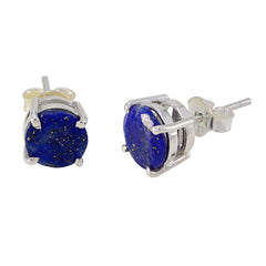 Alina Blue Solitaire Stud Earrings for Everyday Glam
