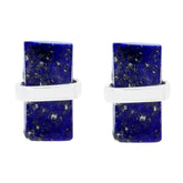 Nayara Blue Solitaire Stud Earrings for Stunning Style Lapis Lazuli Blue Stud