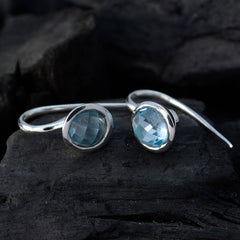 Andrea Blue Solitaire Stud Earrings for Everyday Glam