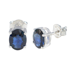 Yan Blue Solitaire Stud Earrings for Everyday Glam