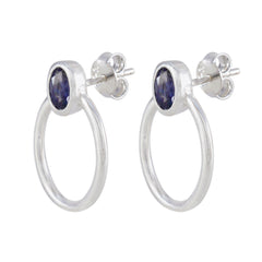 Penelope Blue Solitaire Stud Earrings for Fashion Lovers