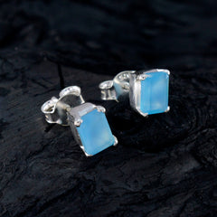 Carla Blue Solitaire Stud Earrings for Everyday Glam