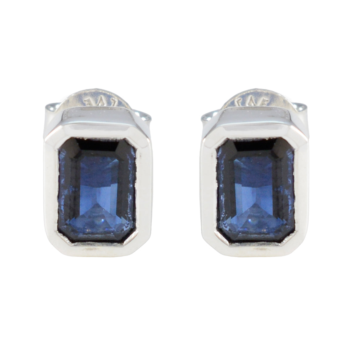 Milagros Blue Solitaire Stud Earrings for Every Occasion Blue Sapphire Blue Stud