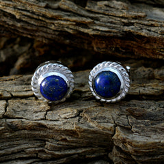 Noelia Blue Solitaire Stud Earrings for Everyday Glam