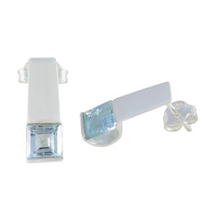 Laura Blue Solitaire Stud Earrings for Everyday Glam