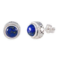 Noelia Blue Solitaire Stud Earrings for Everyday Glam