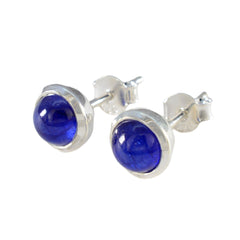 Riley Blue Solitaire Stud Earrings for Stylish Glam