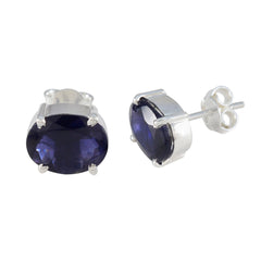 Nayara Blue Solitaire Stud Earrings for Glam Style