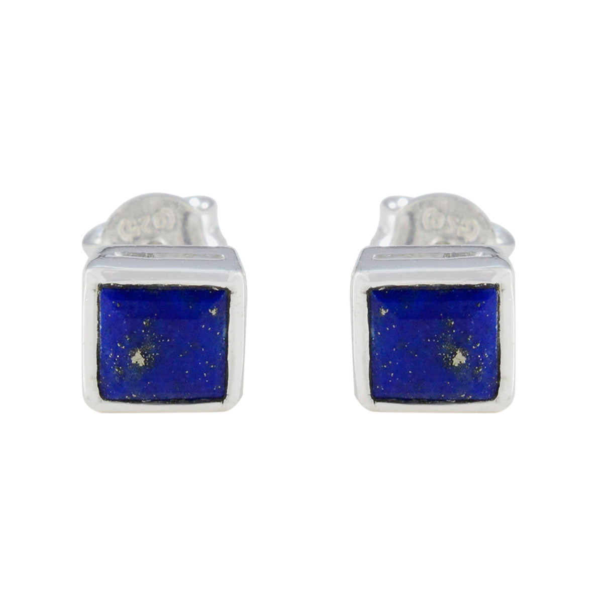Andrea Blue Solitaire Stud Earrings for Everyday Glam Lapis Lazuli Blue Stud