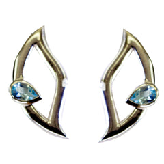 Micaela Blue Solitaire Stud Earrings for Everyday Style