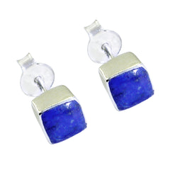 Yan Blue Solitaire Stud Earrings - Chic & Stylish