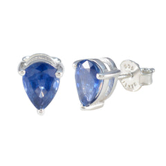Seo-yeon Blue Solitaire Stud Earrings for Everyday Glam
