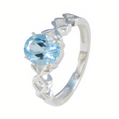Saanvi Blue Solitaire Twist Ring with Stunning Gemstone