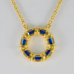 Zoe Blue Statement Pendant Necklace for Everyday Glam