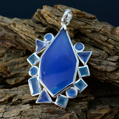 Carla Blue Statement Pendant - Stunning Gemstone Design