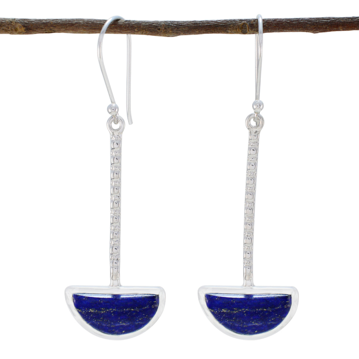 Maria Blue Stone Drop Earrings for Everyday Glam Lapis Lazuli Blue Dangle