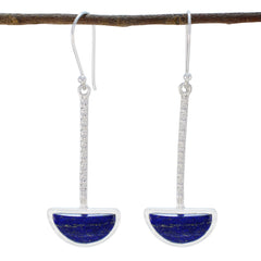 Maria Blue Stone Drop Earrings for Everyday Glam Lapis Lazuli Blue Dangle