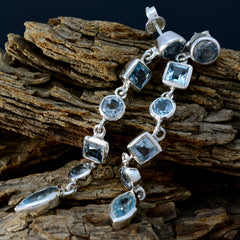 Andrea Blue Stud Earrings - Elegant Gemstone Design