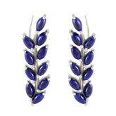 Paula Blue Stud Earrings for Everyday Glam Lapis Lazuli Blue Stud