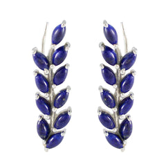 Paula Blue Stud Earrings for Everyday Glam Lapis Lazuli Blue Stud