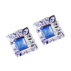 Julia Blue Stud Earrings for Everyday Glam