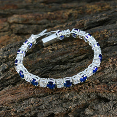 Aria Blue Tennis Bracelet with Sparkling Gemstones