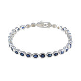 Elena Blue Tennis Bracelet for Couples - Stylish Elegance Blue Supphire CZ Blue