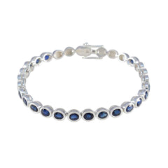 Elena Blue Tennis Bracelet for Couples - Stylish Elegance Blue Supphire CZ Blue