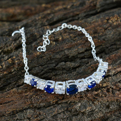 Ines Blue Tennis Bracelet Gift for Glamorous Style