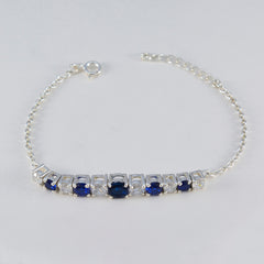 Ines Blue Tennis Bracelet Gift for Glamorous Style