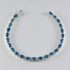 Ella Blue Tennis Bracelet - Elegant Gemstone Charm
