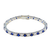 Aria Blue Tennis Bracelet with Sparkling Gemstones Blue Supphire CZ Blue