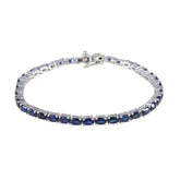 Ellie Blue Tennis Bracelet for Everyday Glam Blue Supphire CZ Blue