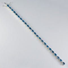 Ella Blue Tennis Bracelet - Elegant Gemstone Charm