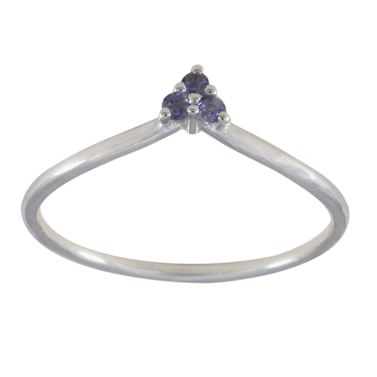 Zazlle Blue Trilogy Ring - Elegant Gemstone Jewelry Iolite Blue