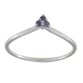 Zazlle Blue Trilogy Ring - Elegant Gemstone Jewelry Iolite Blue