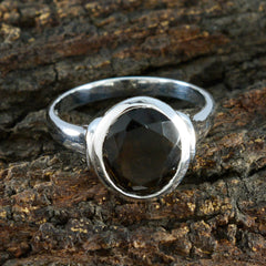 Priya Boho Brown Solitaire Ring in Sterling Silver