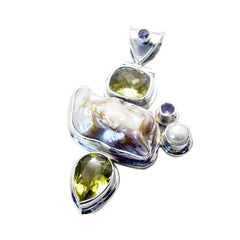 Charlotte White Boho Chunky Pendant