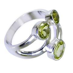 Aisha Boho Green Gemstone Ring Sterling Silver
