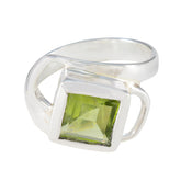 Zazlle Boho Green Solitaire Ring for Everyday Glam Peridot Green