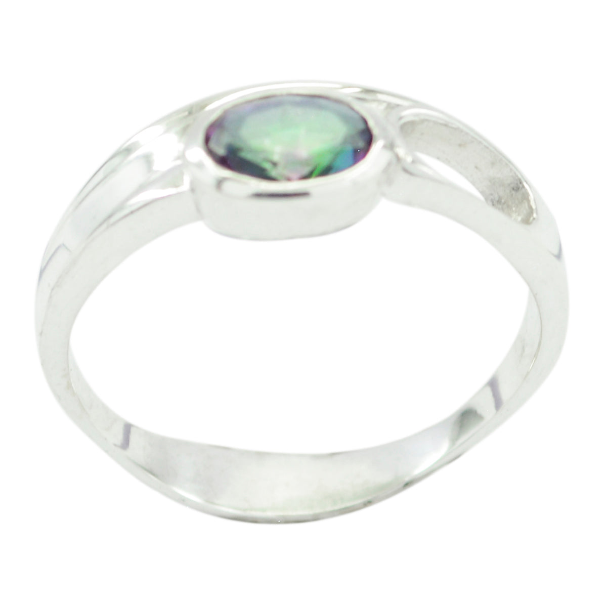 Emma Boho Multicolor Solitaire Ring for Every Occasion Mystic Quartz Multicolor