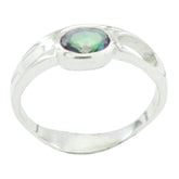Emma Boho Multicolor Solitaire Ring for Every Occasion Mystic Quartz Multicolor
